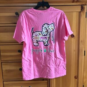 Gildan Pink Kids' Tee with Playful Dog Graphic